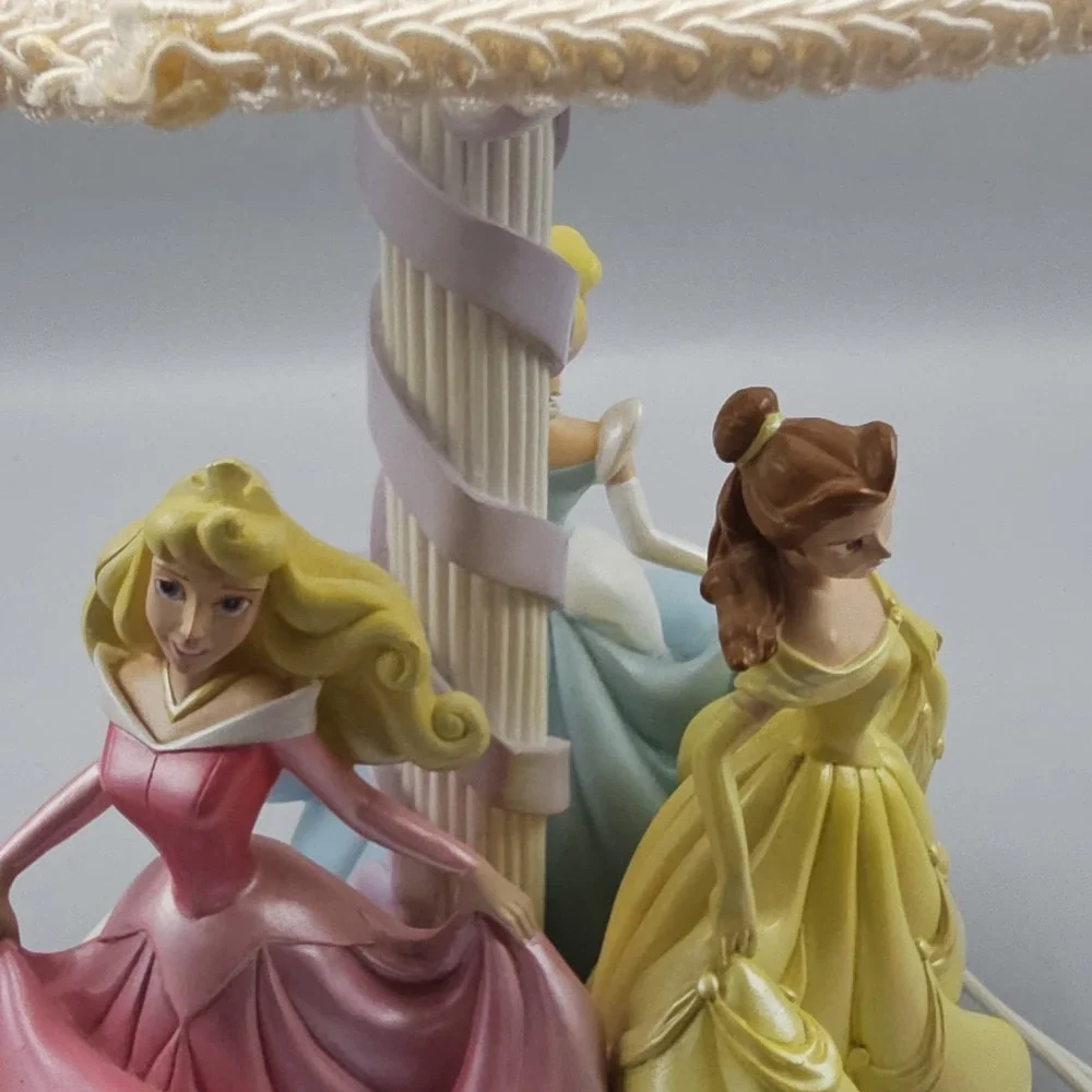 Vintage Disney Princess Lamp Belle Cinderella Sleeping Beauty 16